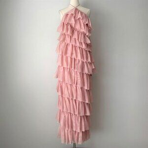 Betsy & Adam tiered ruffled maxi dress